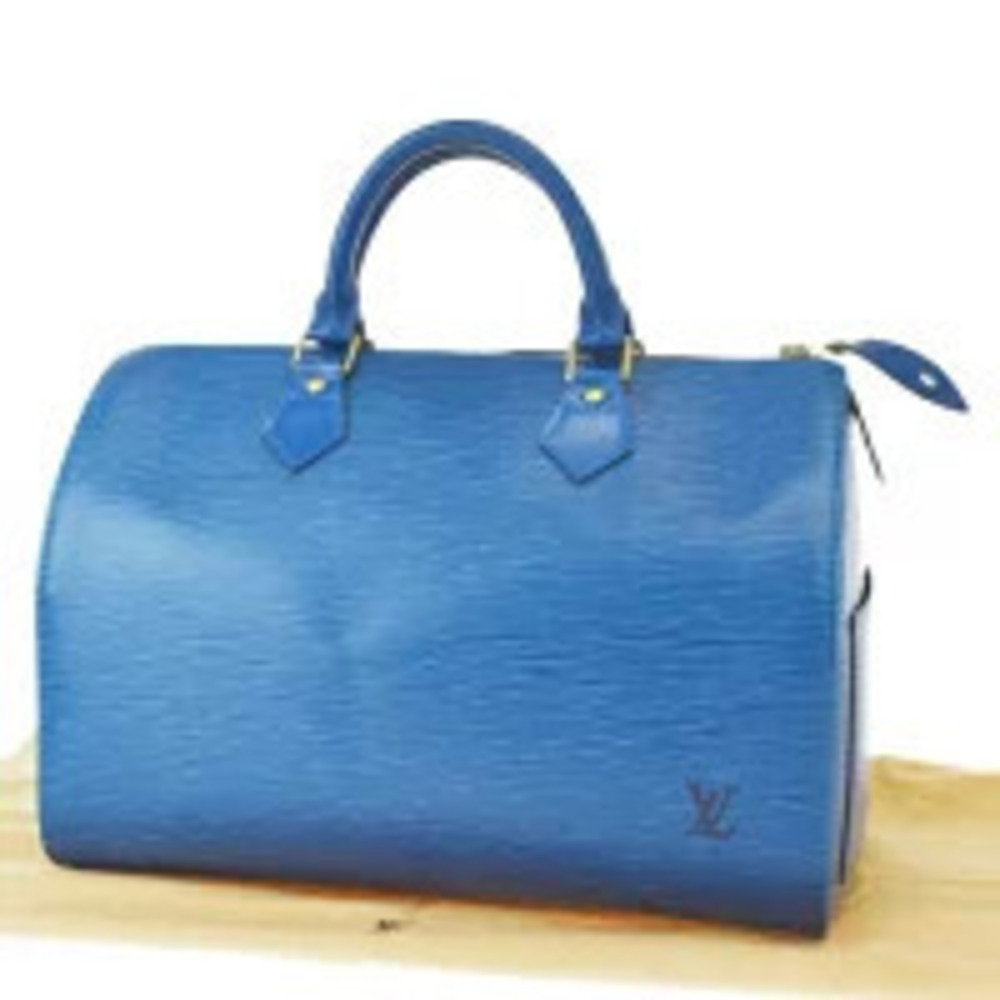 Louis Vuitton Speedy Boston Bag Epi Leather Toledo Blue